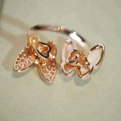 [Love Aura]TWIN BUTTERFLY DIAMOND MOP RING