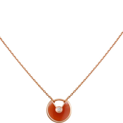 [Love Aura]AMULETTE GOLD CARNELIAN ONYX NECKLACE