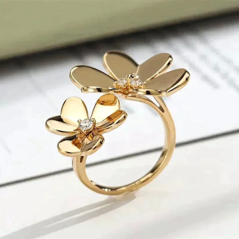 [Love Aura]CLOVER COMOS GOLD DIAMOND RING
