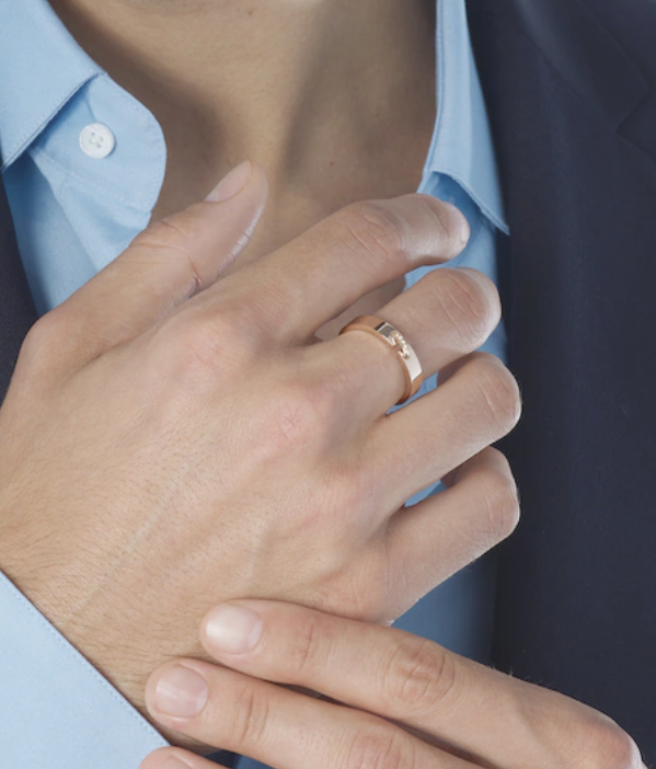 [Love Aura]ALLIANCE LIENS VIDENCE DIAMOND 4MM RING