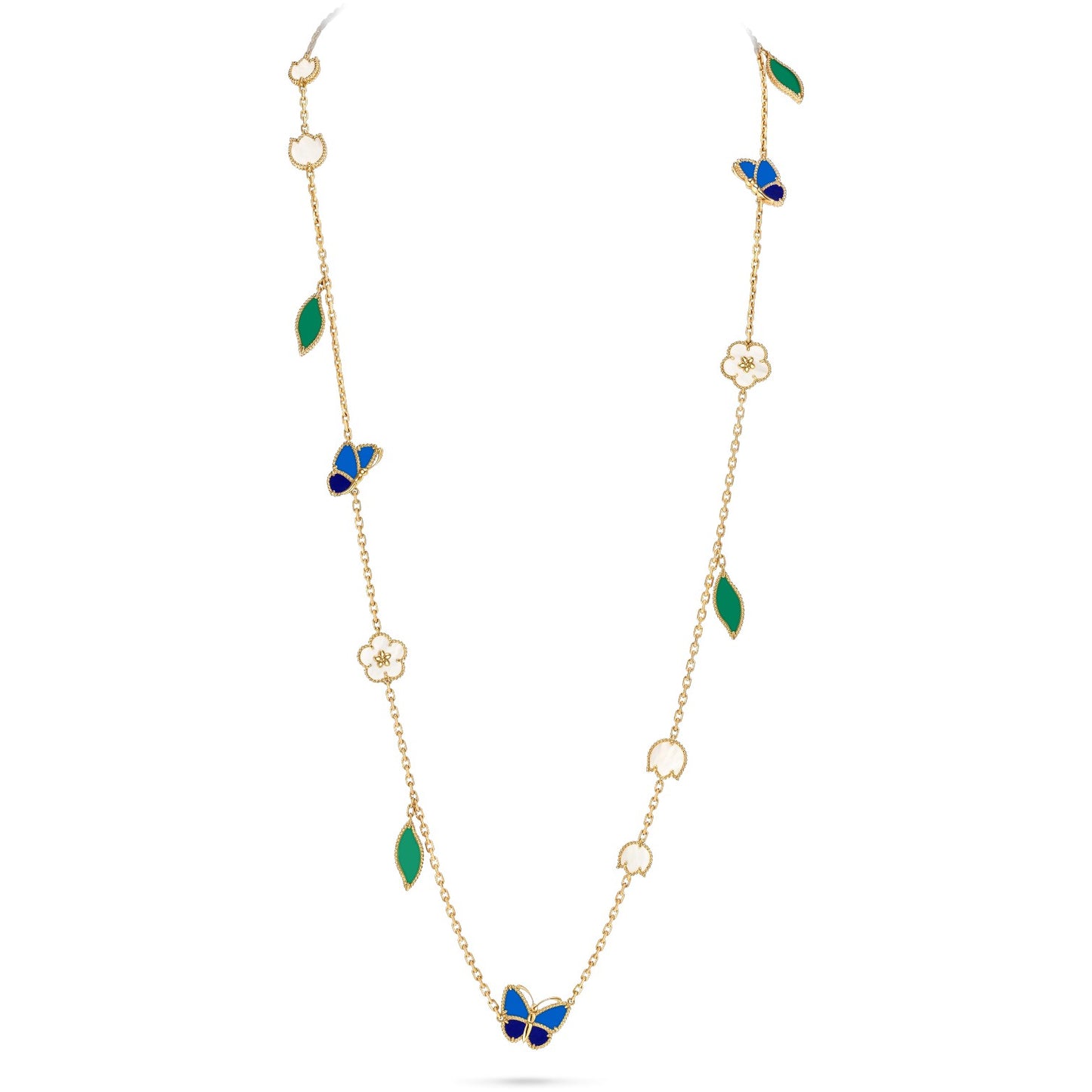 [Love Aura]LUCKY SPRING BUTTERFLY 15 FLOWER NECKLACE
