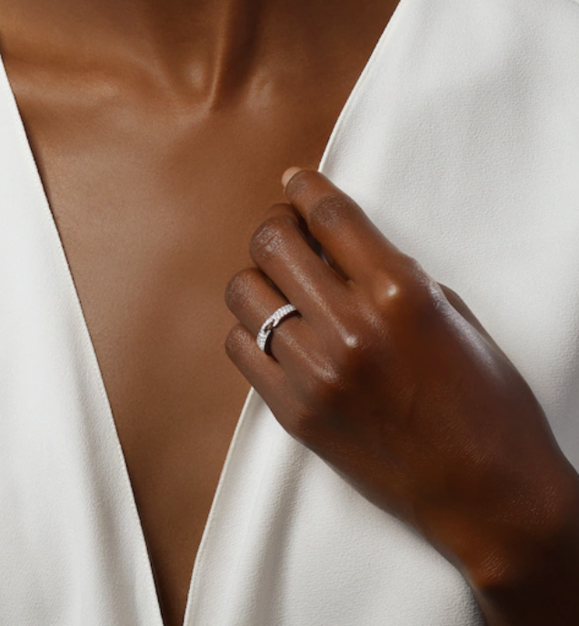 [Love Aura]ALLIANCE LIENS VIDENCE PAVED DIAMOND 4MM RING