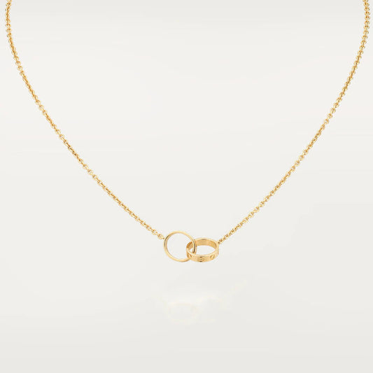 [Love Aura]LOVE NECKLACE DOUBLE RING GOLD