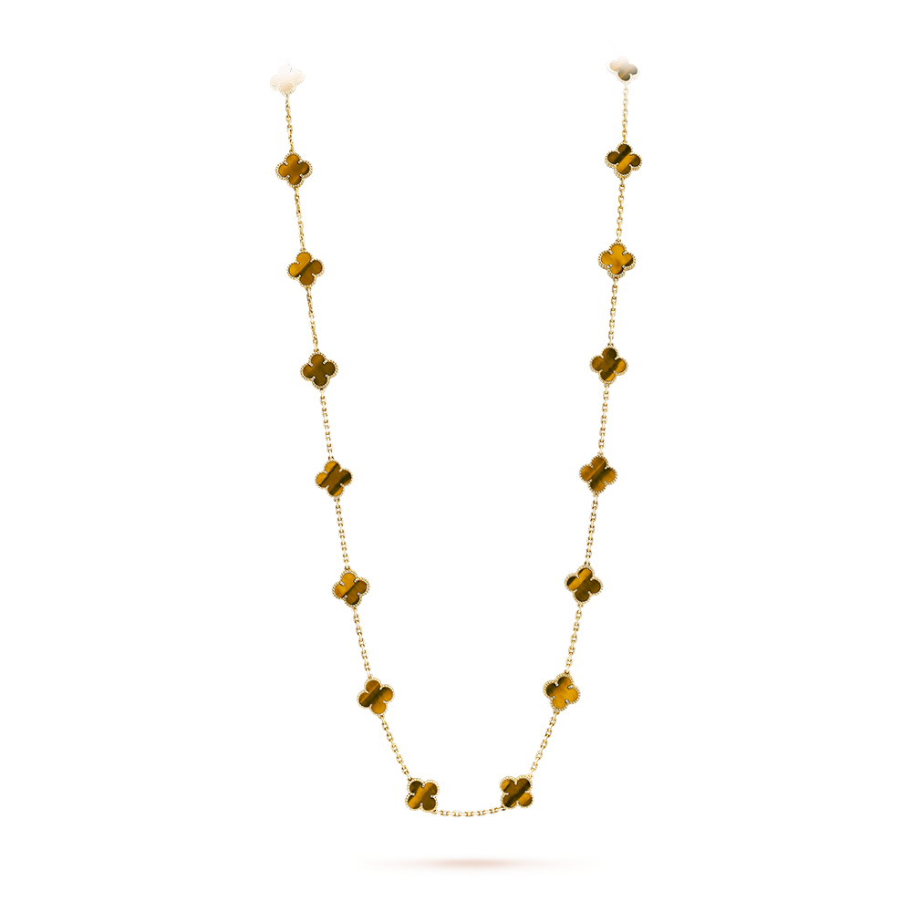 [Love Aura]CLOVER 20 MOTIFS TIGER EYE ROSE GOLD