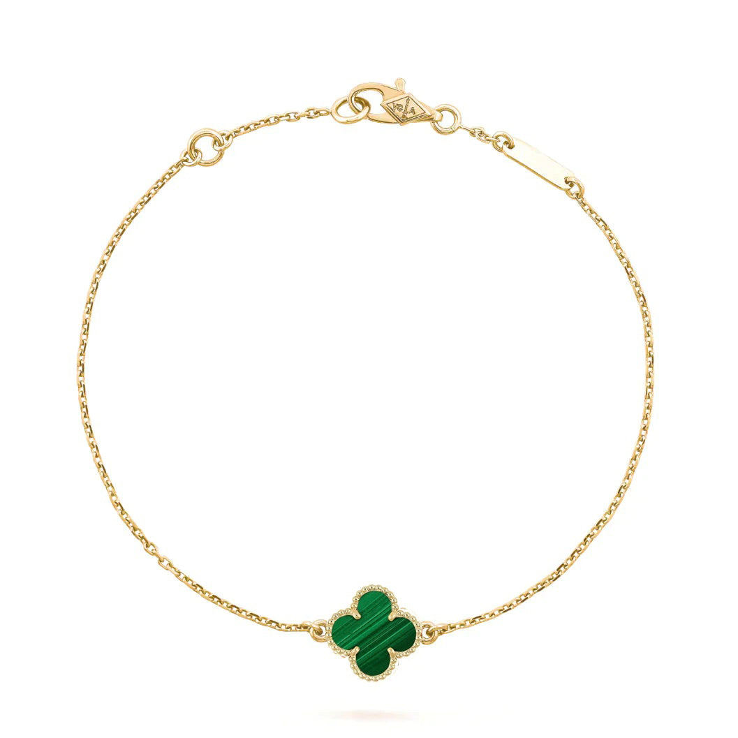 [Love Aura]CLOVER BRACELET MALACHITE 1 MOTIF