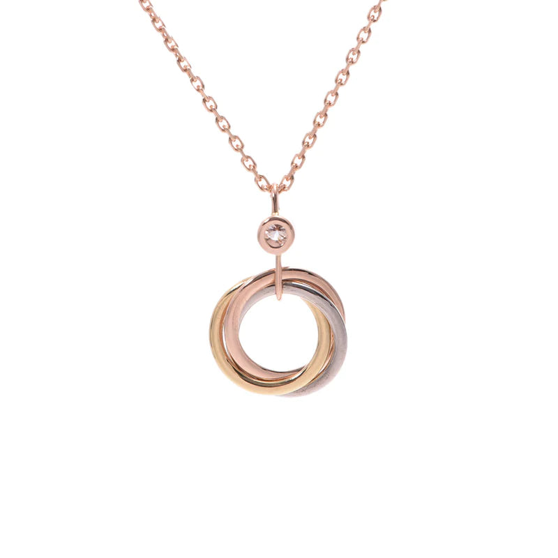 [Love Aura]TRINITY SILVER GOLD PINK GOLD NECKLACE