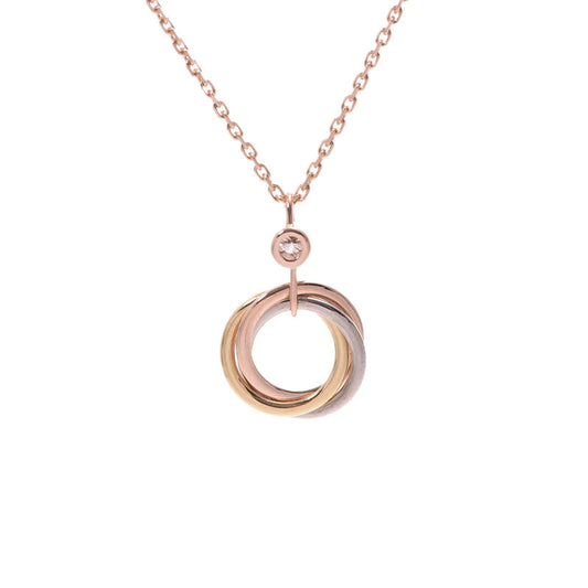 [Love Aura]TRINITY SILVER GOLD PINK GOLD NECKLACE