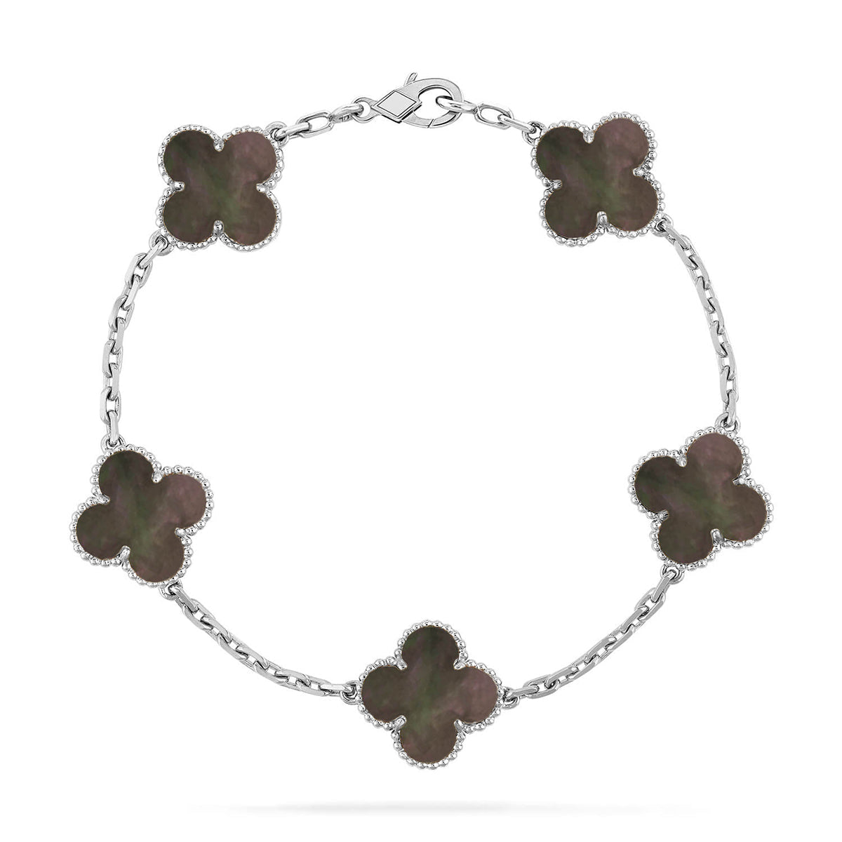 [Love Aura] CLOVER 5 MOTIF GRAY MOP BRACELET COLLECTION