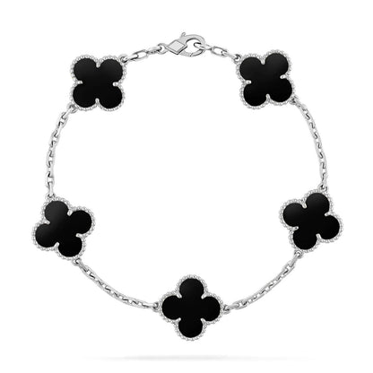 [Love Aura] CLOVER 5 MOTIF ONYXS BRACELET COLLECTION