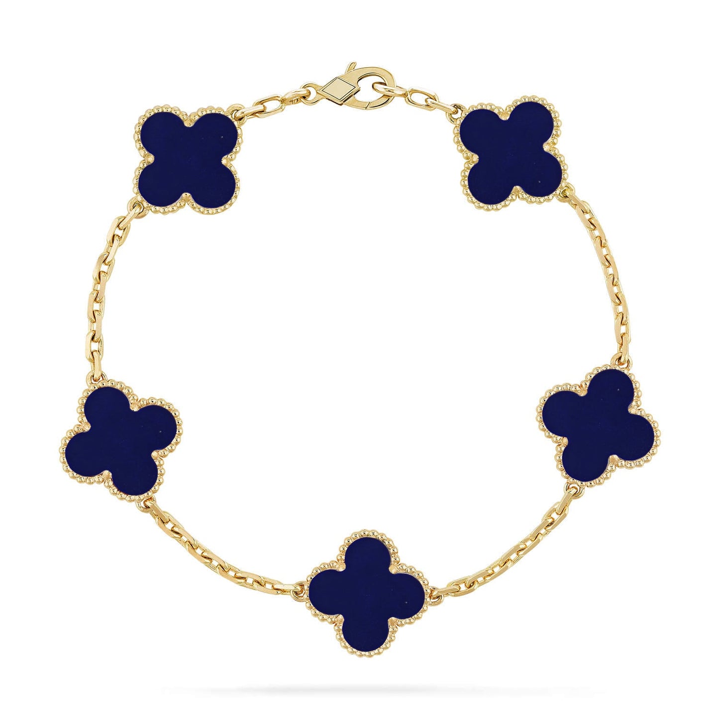 [Love Aura]CLOVER 5 MOTIF LAPIS LAZULI BRACELET COLLECTION