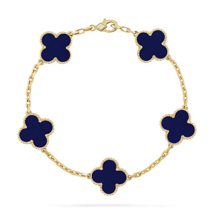 [Love Aura]CLOVER 5 MOTIF LAPIS LAZULI BRACELET COLLECTION