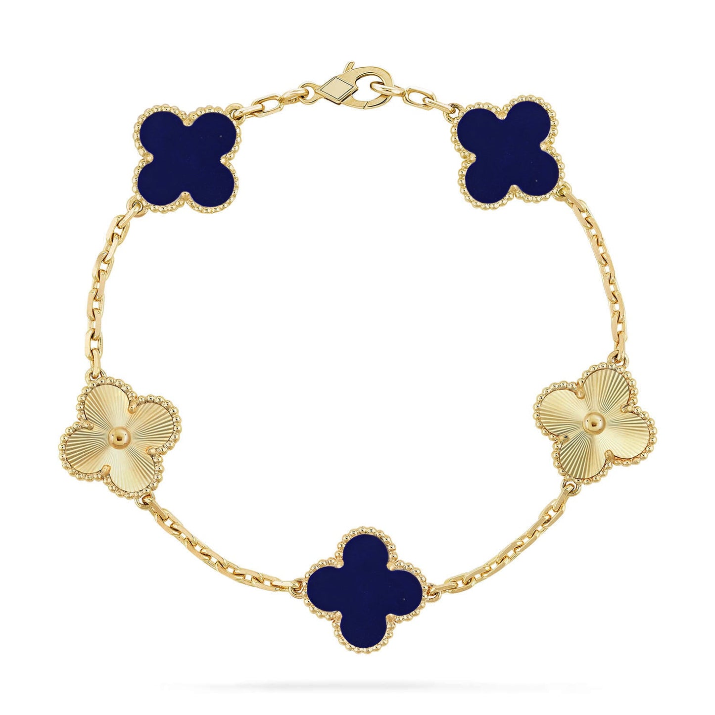 [Love Aura]CLOVER 5 MOTIF LAPIS LAZULI BRACELET COLLECTION