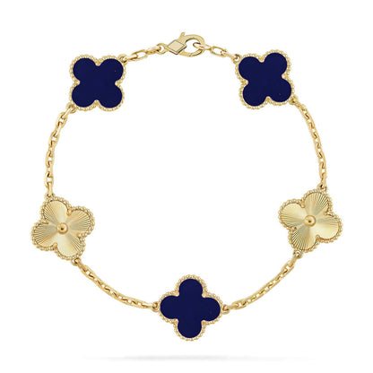 [Love Aura]CLOVER 5 MOTIF LAPIS LAZULI BRACELET COLLECTION