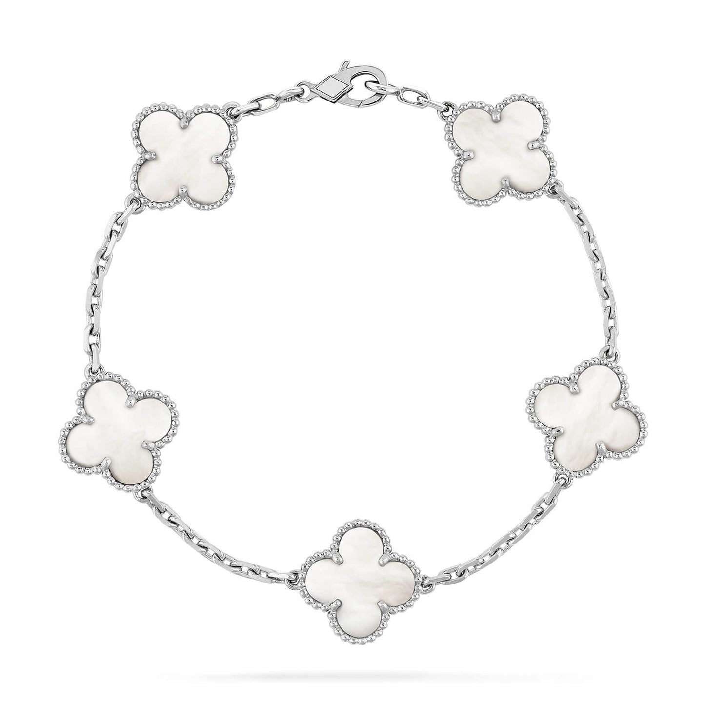 [Love Aura]CLOVER SILVER MOP 5 MOTIF BRACELET