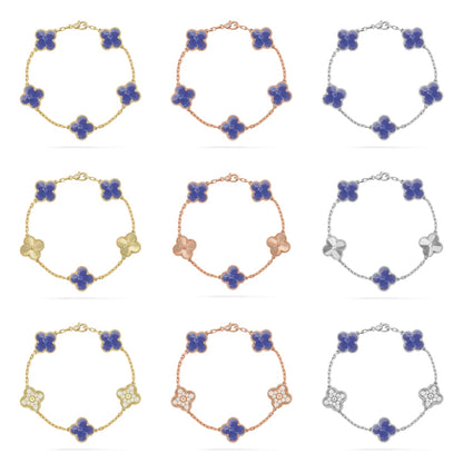 [Love Aura]CLOVER 5 MOTIF BLUE VEINS BRACELET COLLECTION