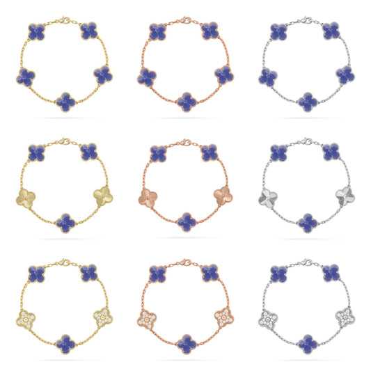 [Love Aura]CLOVER 5 MOTIF BLUE VEINS BRACELET COLLECTION