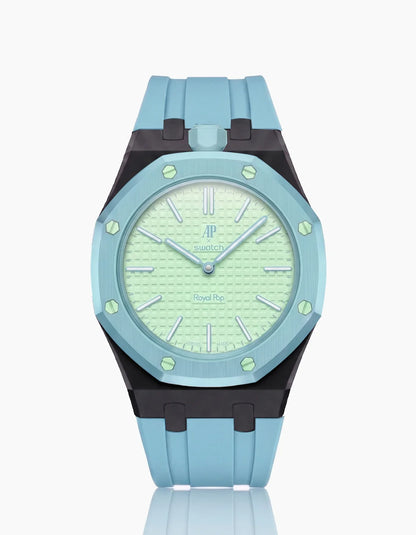 Rubber Strap & Case For AP x Swatch Royal Pop Blaue Acht