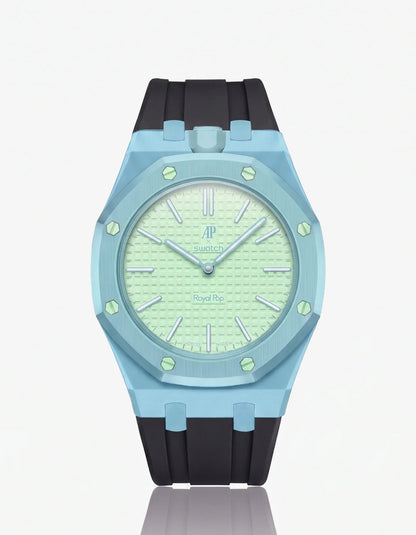 Rubber Strap & Case For AP x Swatch Royal Pop Blaue Acht