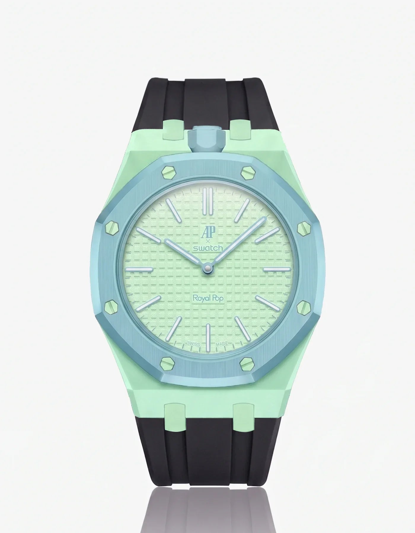 Rubber Strap & Case For AP x Swatch Royal Pop Blaue Acht