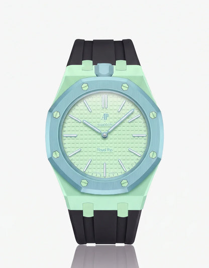 Rubber Strap & Case For AP x Swatch Royal Pop Blaue Acht