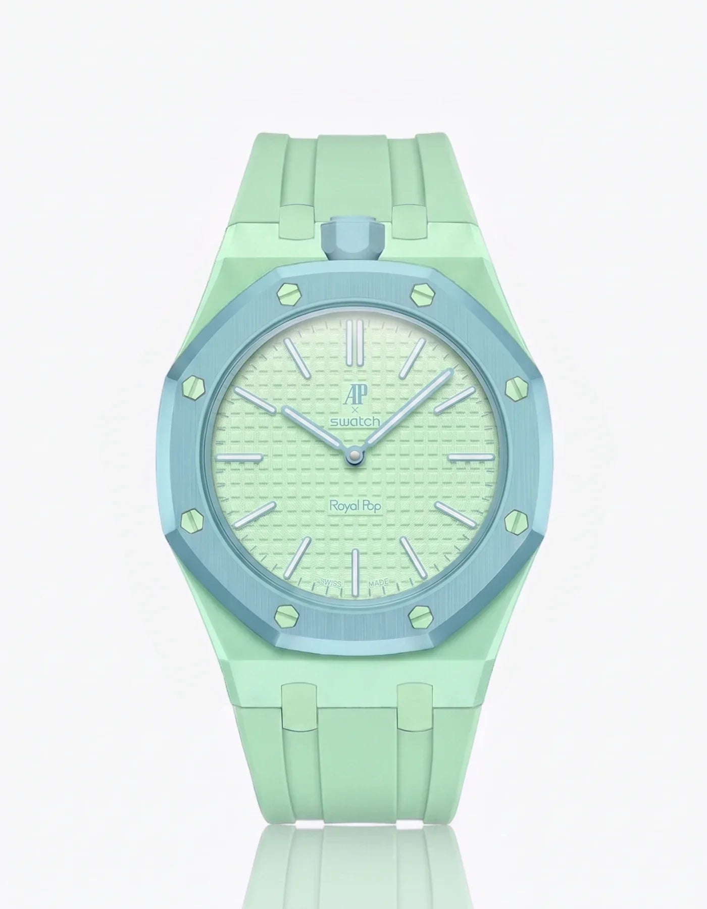 Rubber Strap & Case For AP x Swatch Royal Pop Blaue Acht