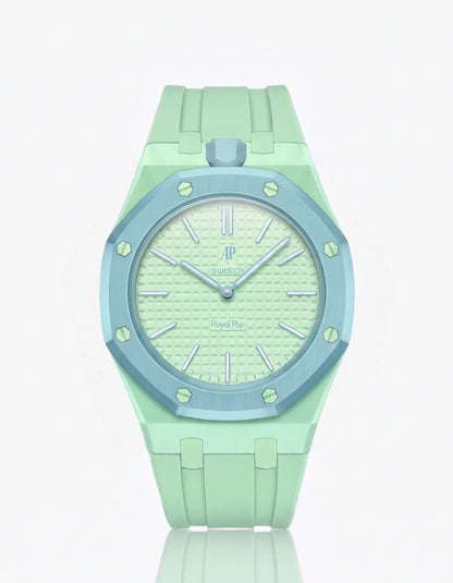 Rubber Strap & Case For AP x Swatch Royal Pop Blaue Acht