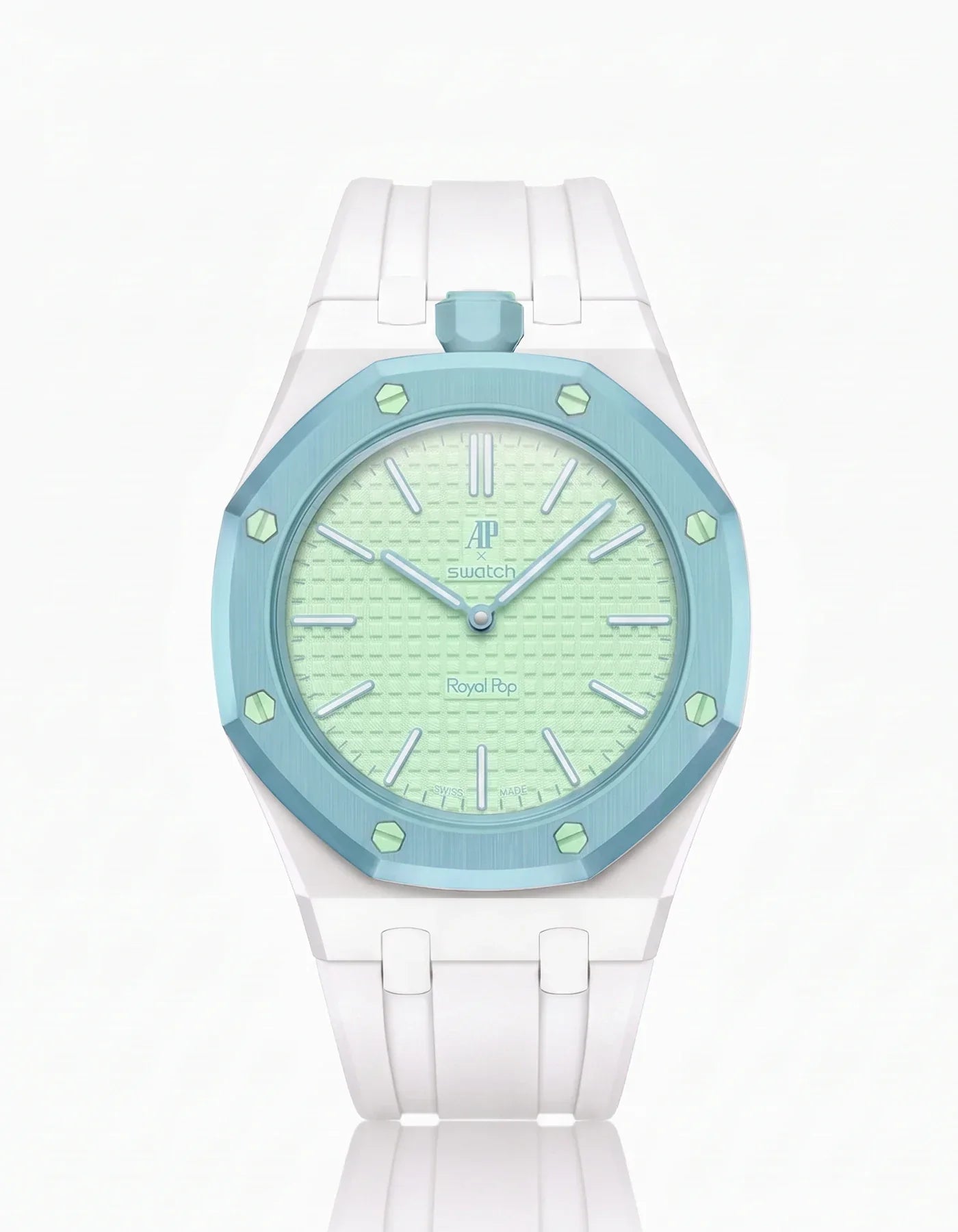 Rubber Strap & Case For AP x Swatch Royal Pop Blaue Acht