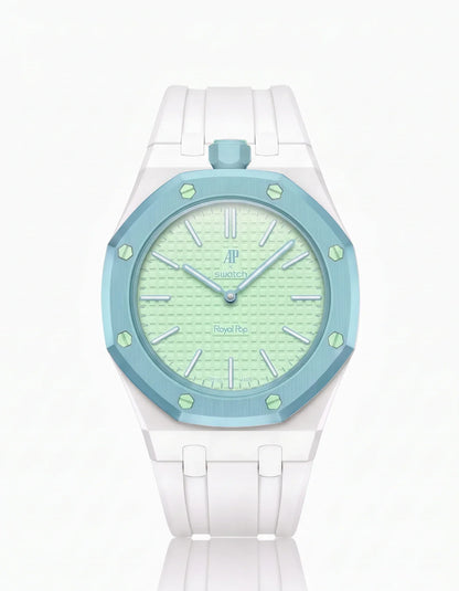 Rubber Strap & Case For AP x Swatch Royal Pop Blaue Acht