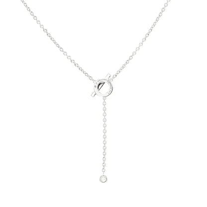[Love Aura]FINESSE SILVER DIAMOND NECKLACE