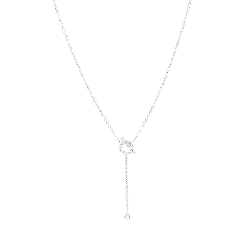 [Love Aura]FINESSE SILVER DIAMOND NECKLACE