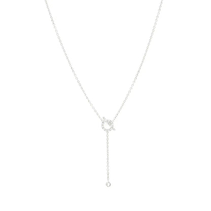 [Love Aura]FINESSE SILVER DIAMOND NECKLACE