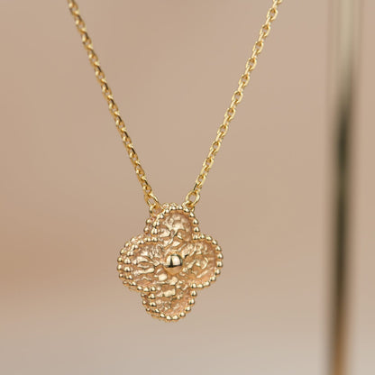 [Love Aura]CLOVER 15MM  BRONZING NECKLACE