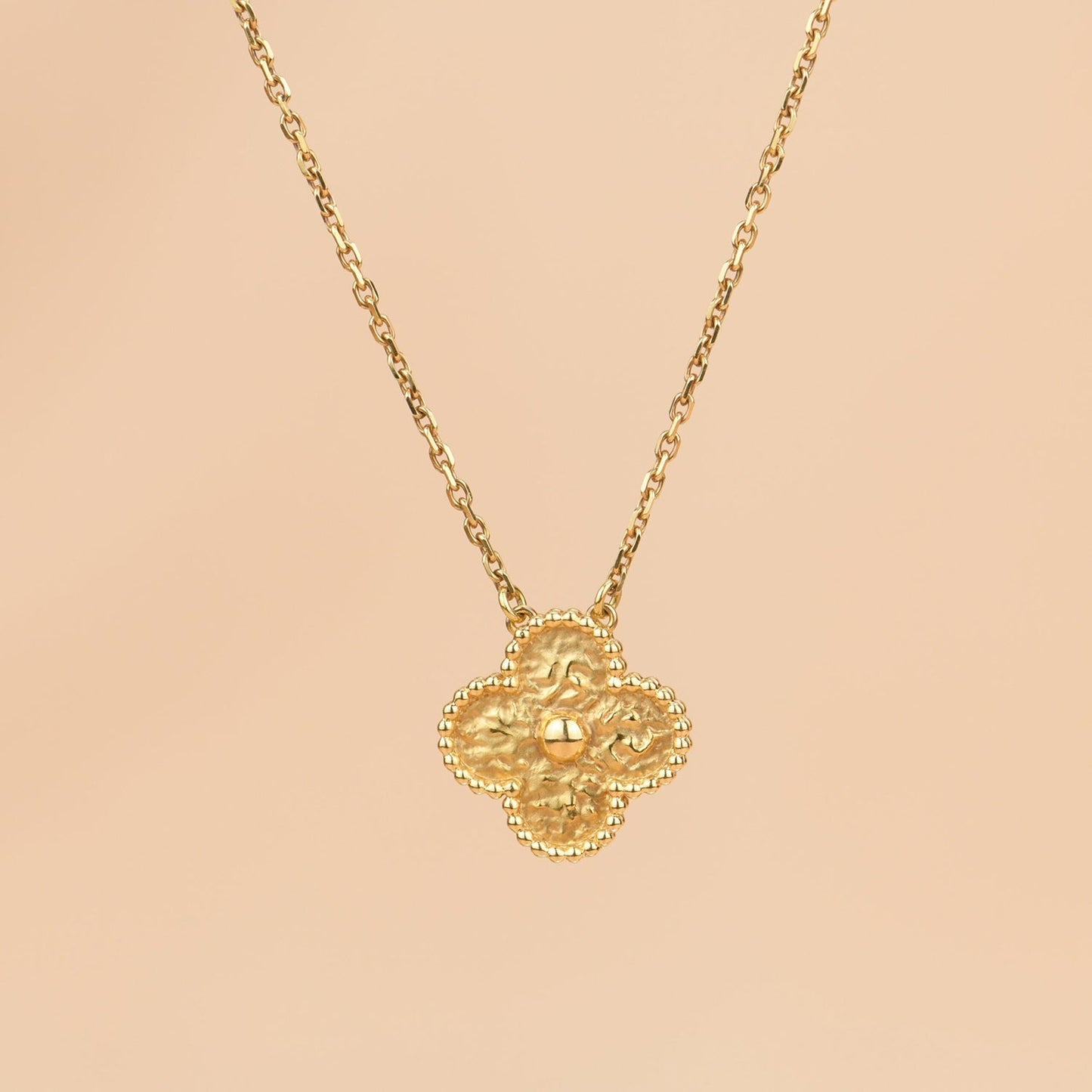 [Love Aura]CLOVER 15MM  BRONZING NECKLACE