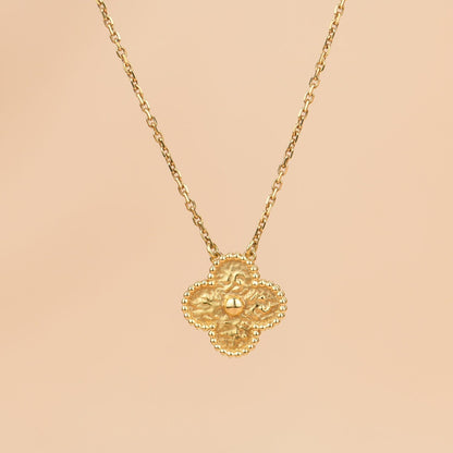 [Love Aura]CLOVER 15MM  BRONZING NECKLACE