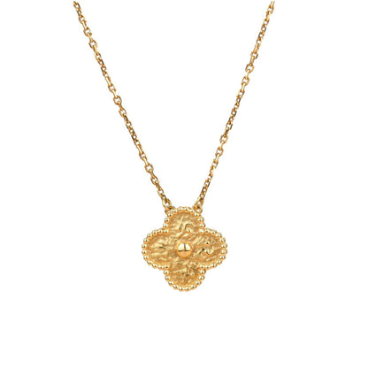 [Love Aura]CLOVER 15MM  BRONZING NECKLACE
