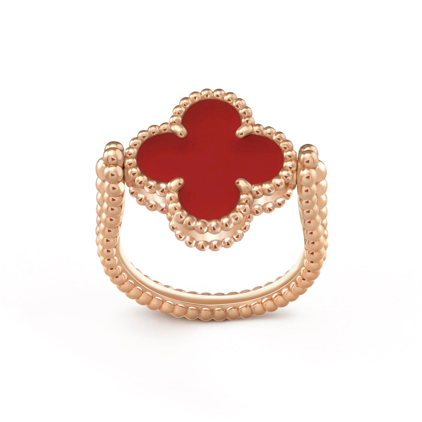 [Love Aura]CLOVER RIVERSIBLE PINK GOLD RING
