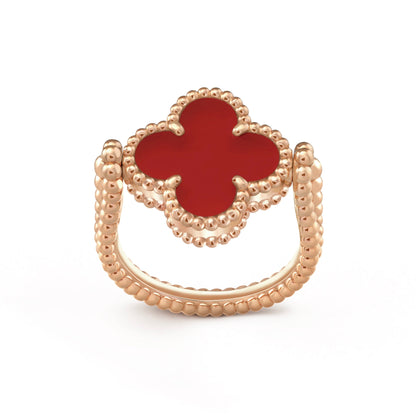 [Love Aura]CLOVER RIVERSIBLE PINK GOLD RING