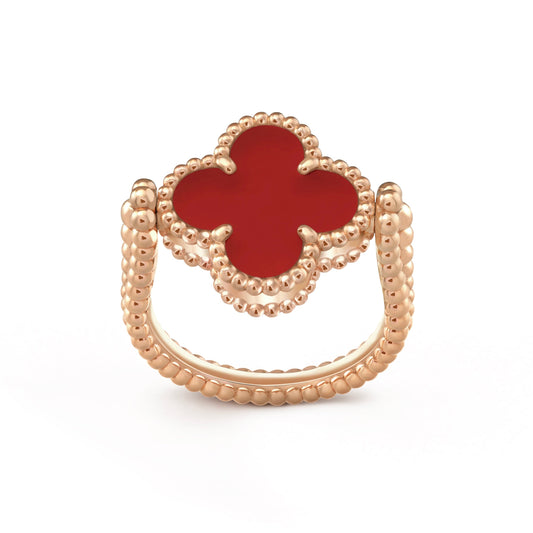 [Love Aura]CLOVER RIVERSIBLE PINK GOLD RING