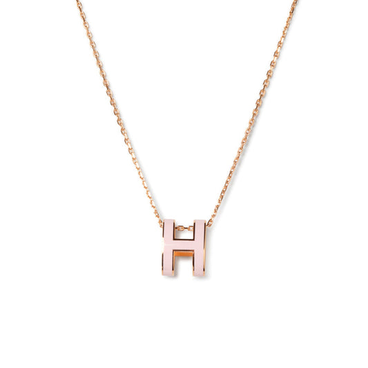 [Love Aura]POP H PEDANT PINK GOLD