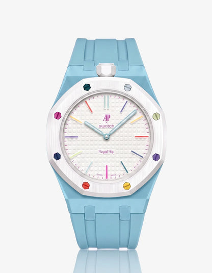 Rubber Strap & Case For AP x Swatch Royal Pop Huit Blanc