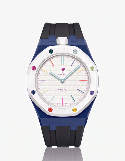 Rubber Strap & Case For AP x Swatch Royal Pop Huit Blanc