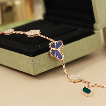 [Love Aura]LUCKY SPRING BUTTERFLY 5 MOTIF BRACELET