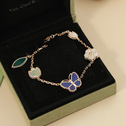 [Love Aura]LUCKY SPRING BUTTERFLY 5 MOTIF BRACELET