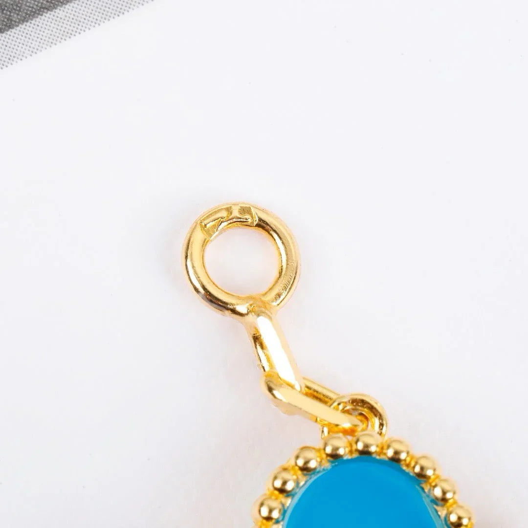 [Love Aura] CLOVER 5 MOTIF TURQUOISE BRACELET COLLECTION