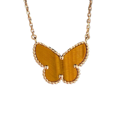 [Love Aura] TIGER__ EYE BUTTERFLY NECKLACE