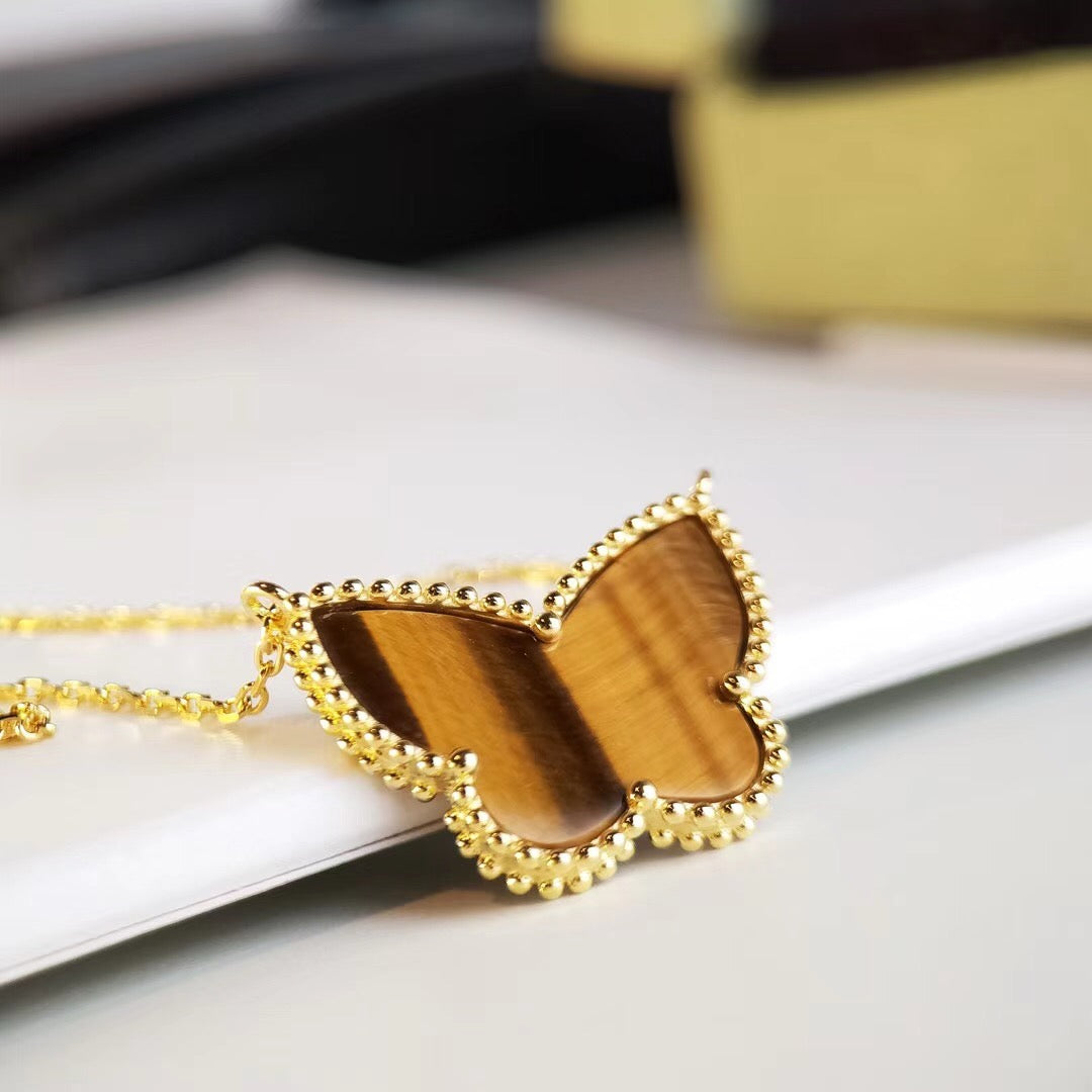 [Love Aura] TIGER__ EYE BUTTERFLY NECKLACE