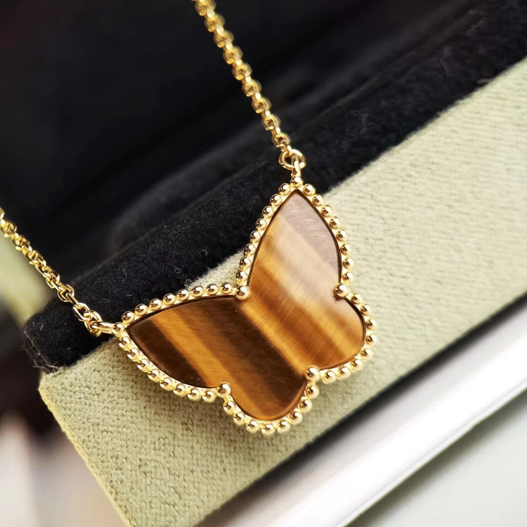[Love Aura] TIGER__ EYE BUTTERFLY NECKLACE