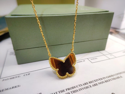 [Love Aura] TIGER__ EYE BUTTERFLY NECKLACE