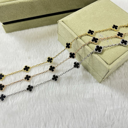 [Love Aura]CLOVER 6 MOTIF  ONYXS BRACELET