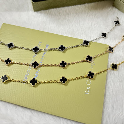 [Love Aura]CLOVER 6 MOTIF  ONYXS BRACELET